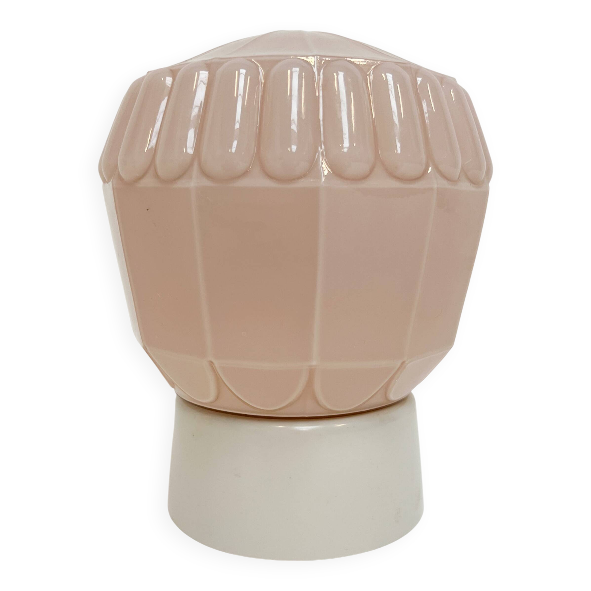 Art Deco pink Thabur ceiling lamp, 1930s