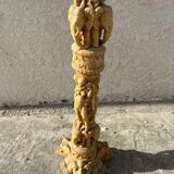 Pair of sculpted resin columns