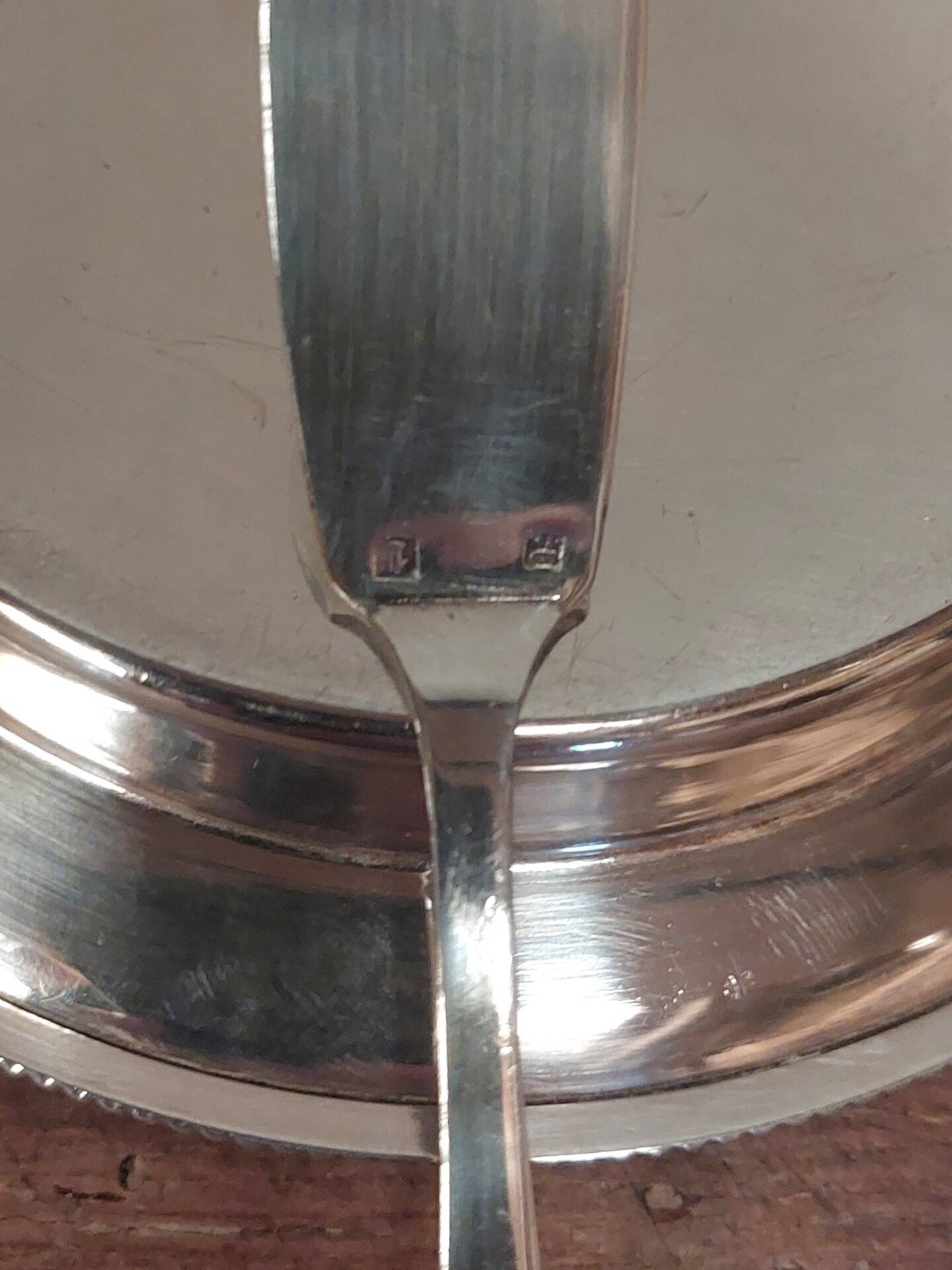 Beurrier en cristal et métal argenté