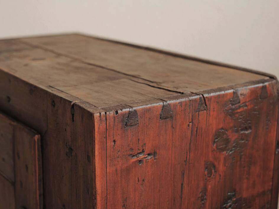 Mountain furniture in pine and larch, Folk art, Savoie, 19th century