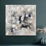 Tableau peinture abstrait "follow me"