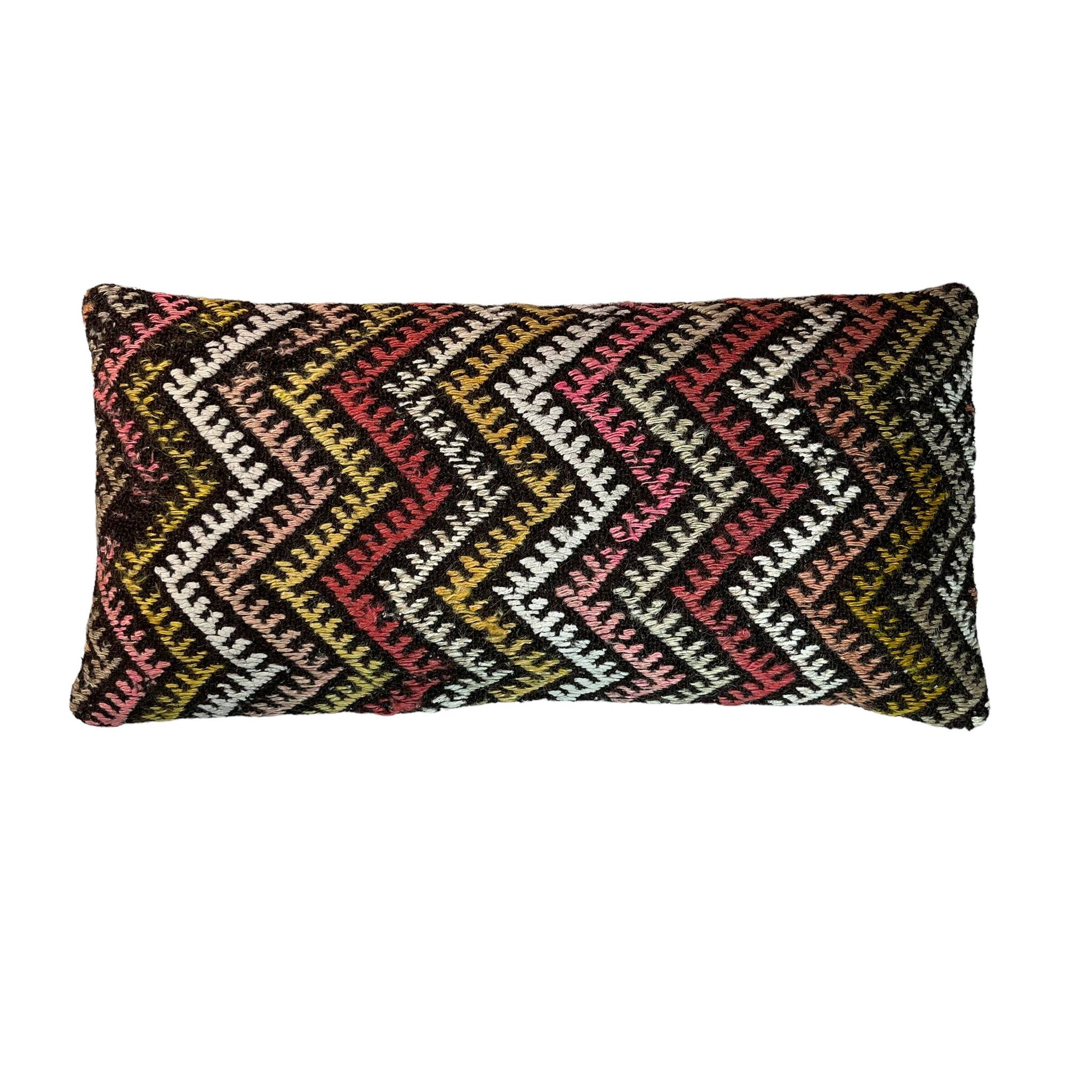 Housse de coussin kilim turc vintage, 30 x 60 cm