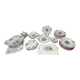 42-piece Lunéville KG tableware set with floral decoration, 20th century