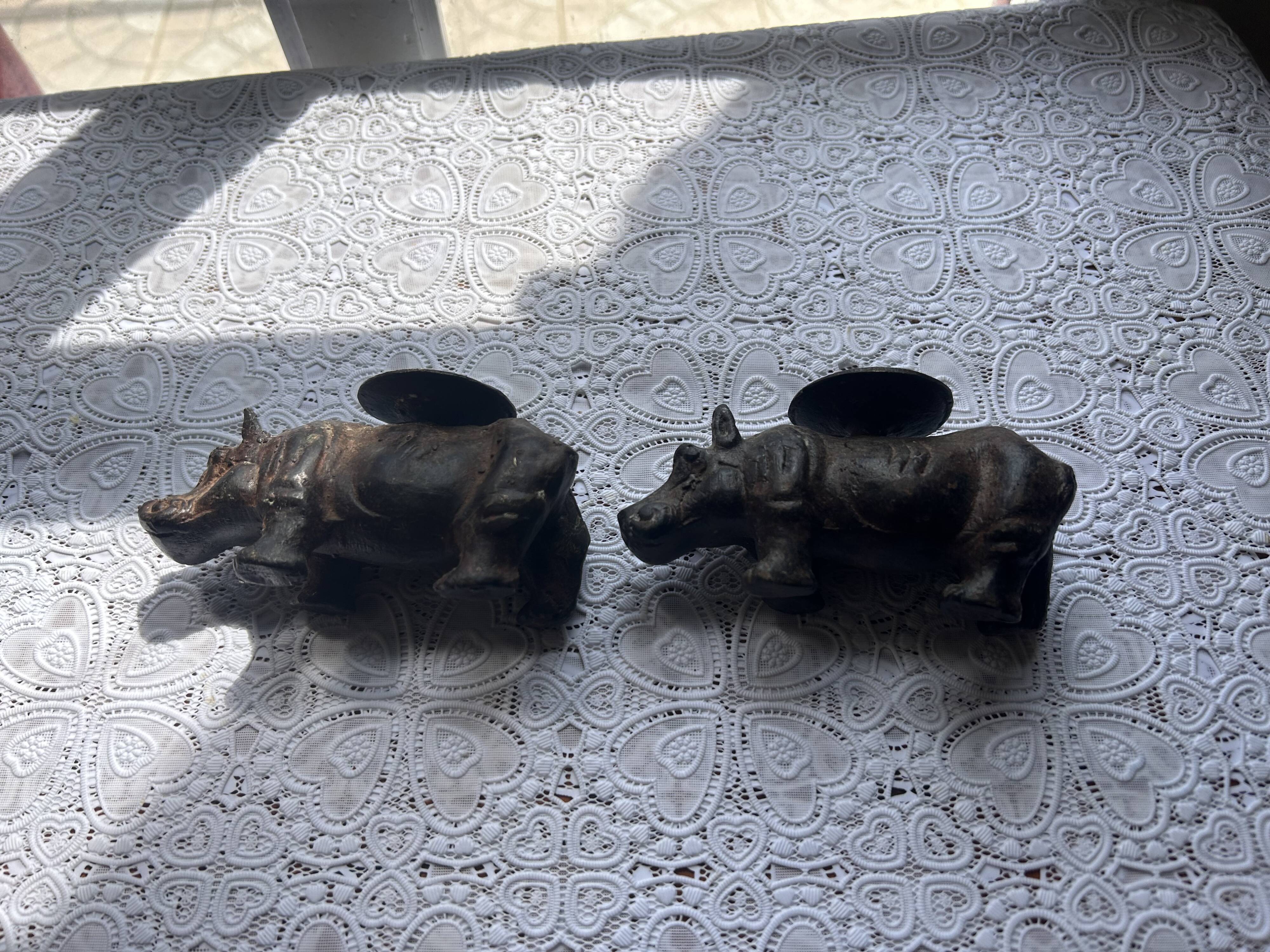 Pair of candle holders