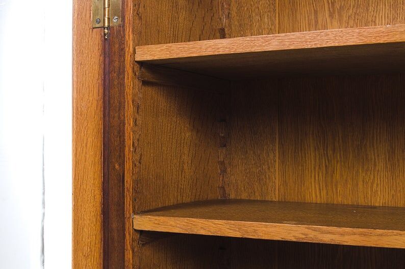 Vintage oak and resinous mahogany cabinet North Germany circa 1890