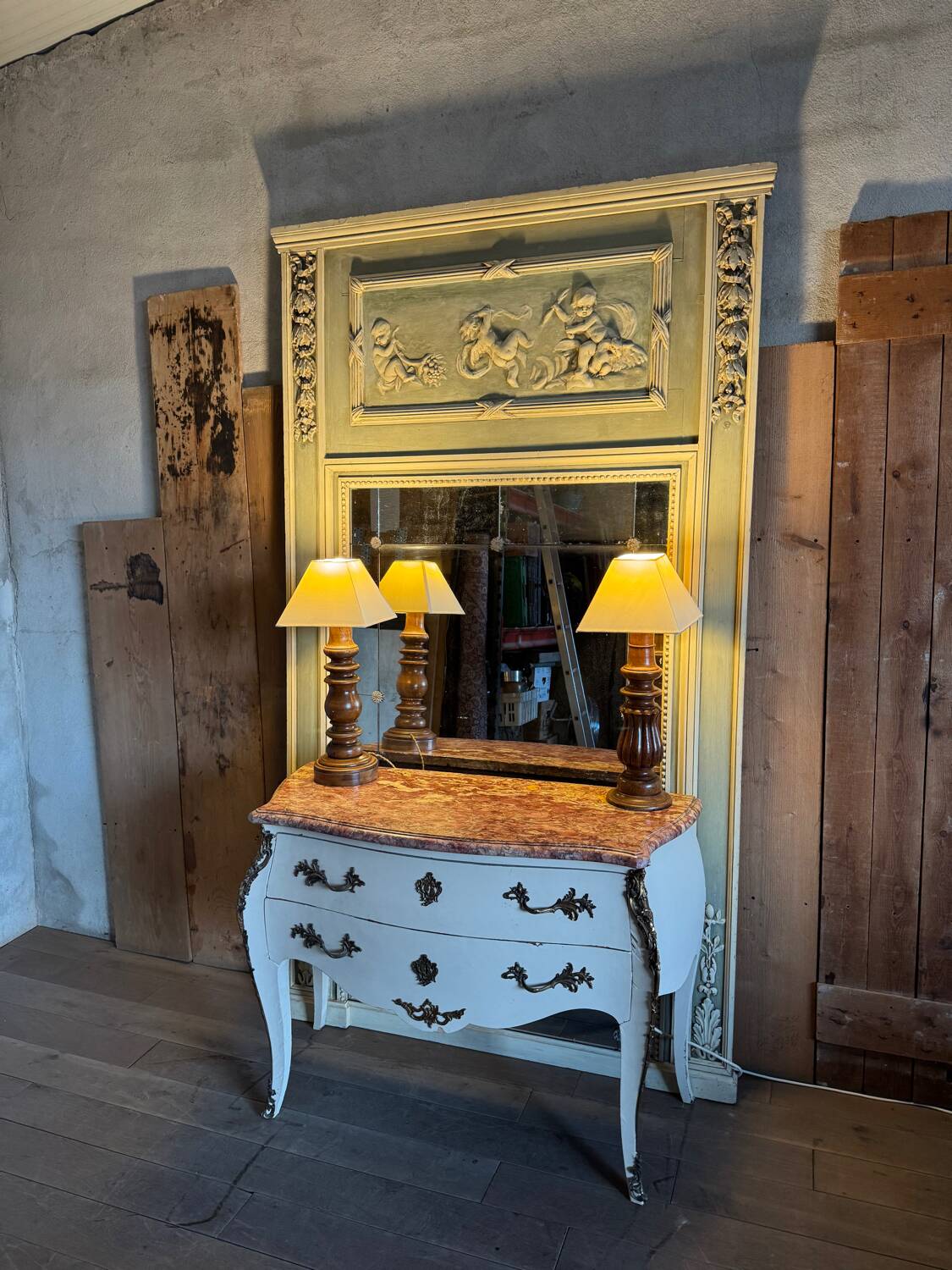 Louis XV style chest of drawers stamped Delorme