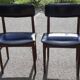4 Scandinavian chairs in teak and black leatherette by Sven Chrobat Sax