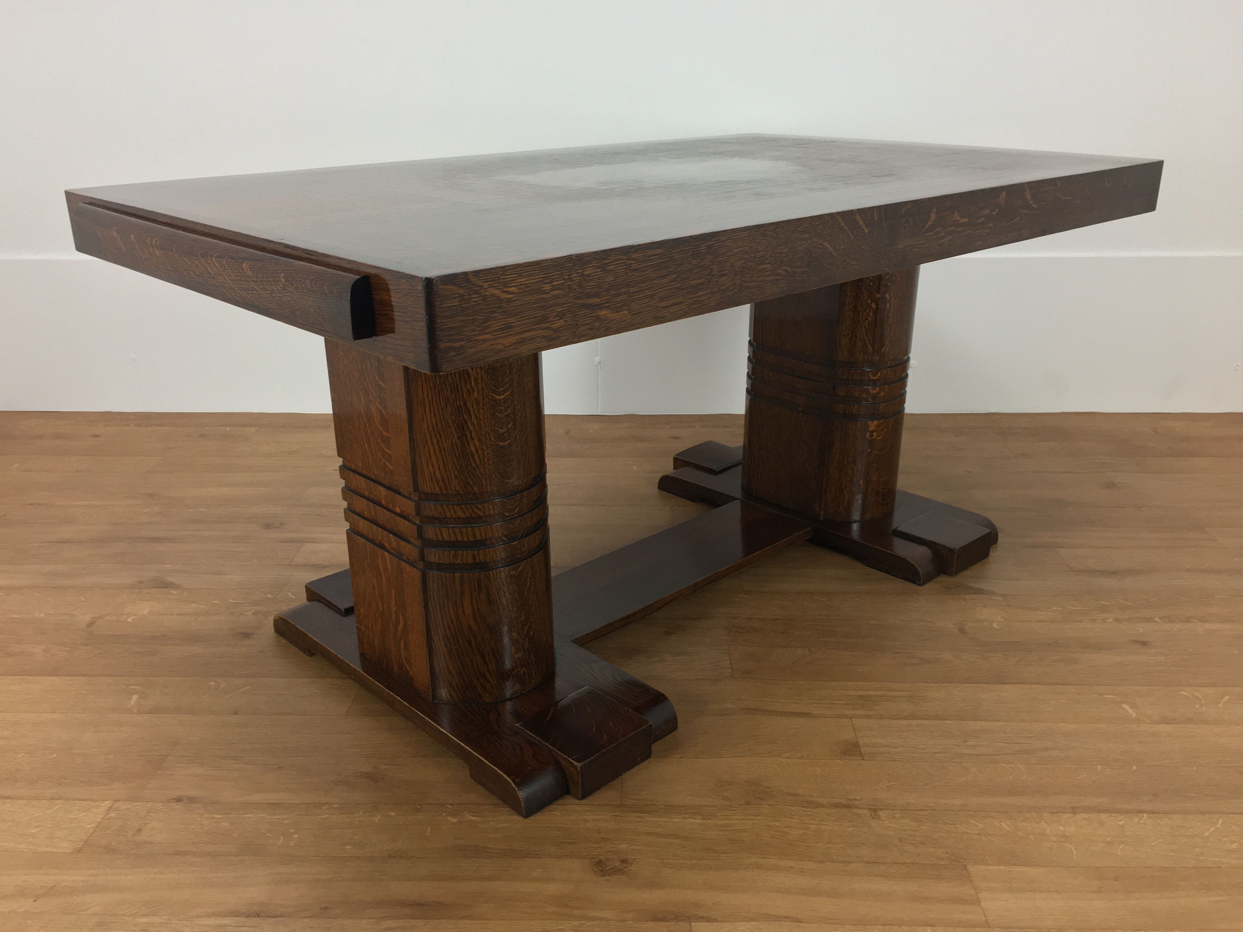 Massive and expandable art deco brutalist table