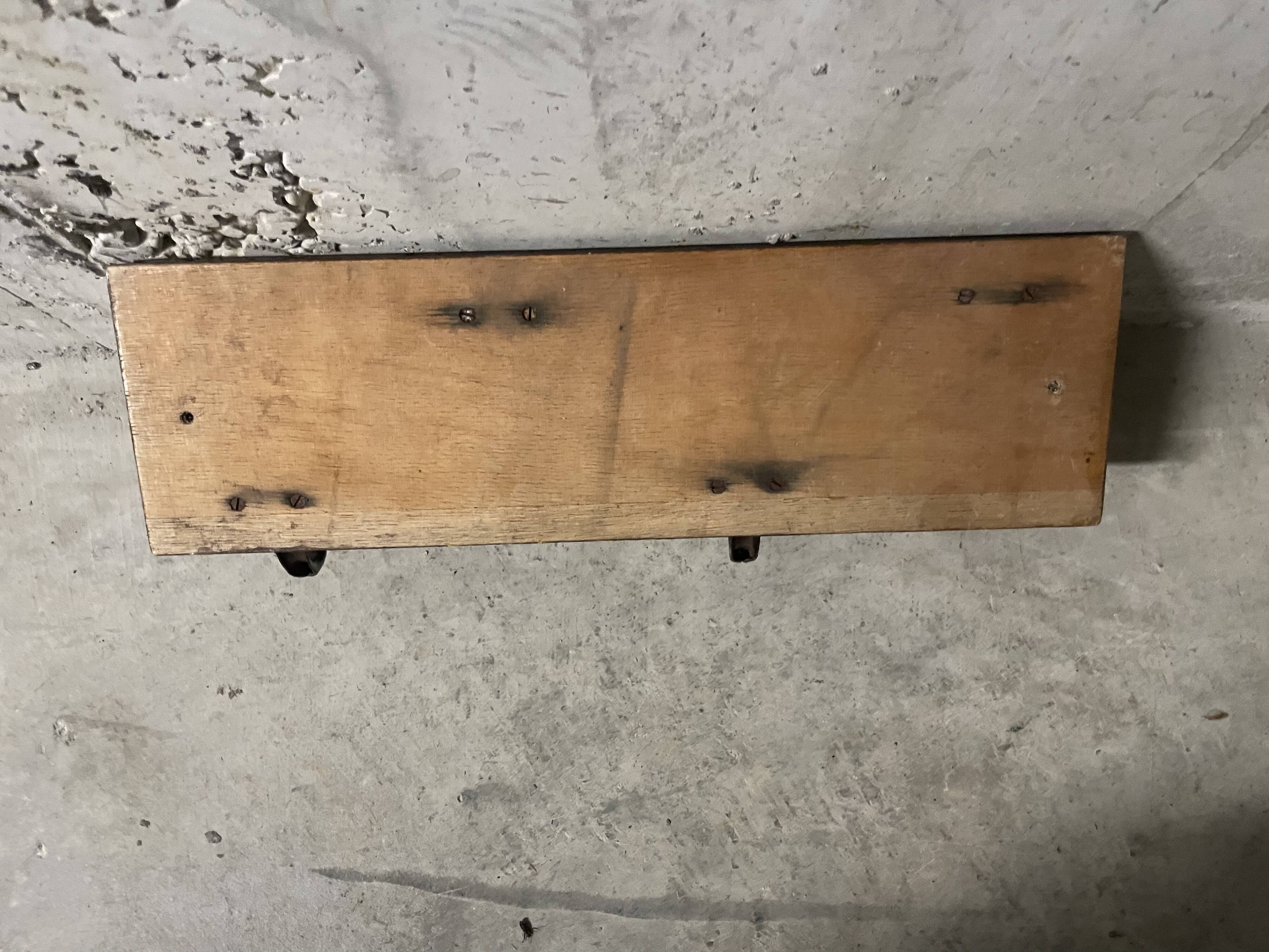 1960s wall-mounted coat rack