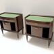 Ebonized Walnut and Beech Nightstands, Tomaso Buzzi Style, 1950s