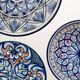 Set de trois plats en céramique peinte espagnole - ⌀ 23, 26 et 32 cm