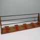 Vintage wall coat rack, 5 hooks, 1960-1970 Belgium