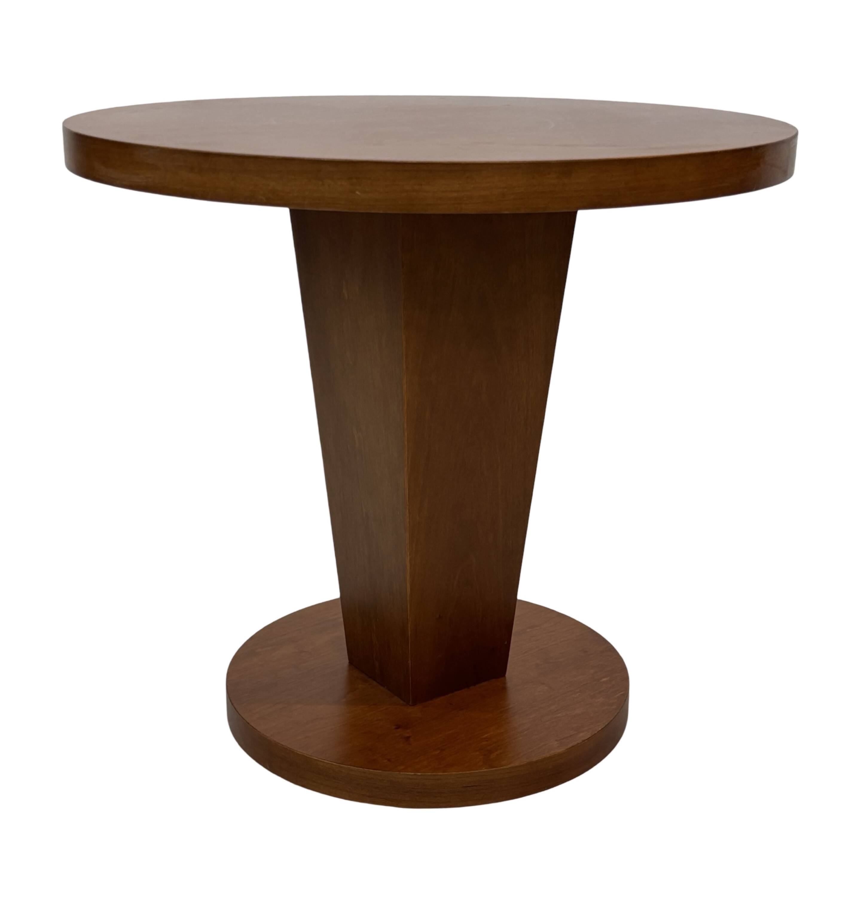 Vintage side table art deco style 80s wood minimalist design