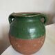 Vase jarre tere cuite vernissée vert 1950