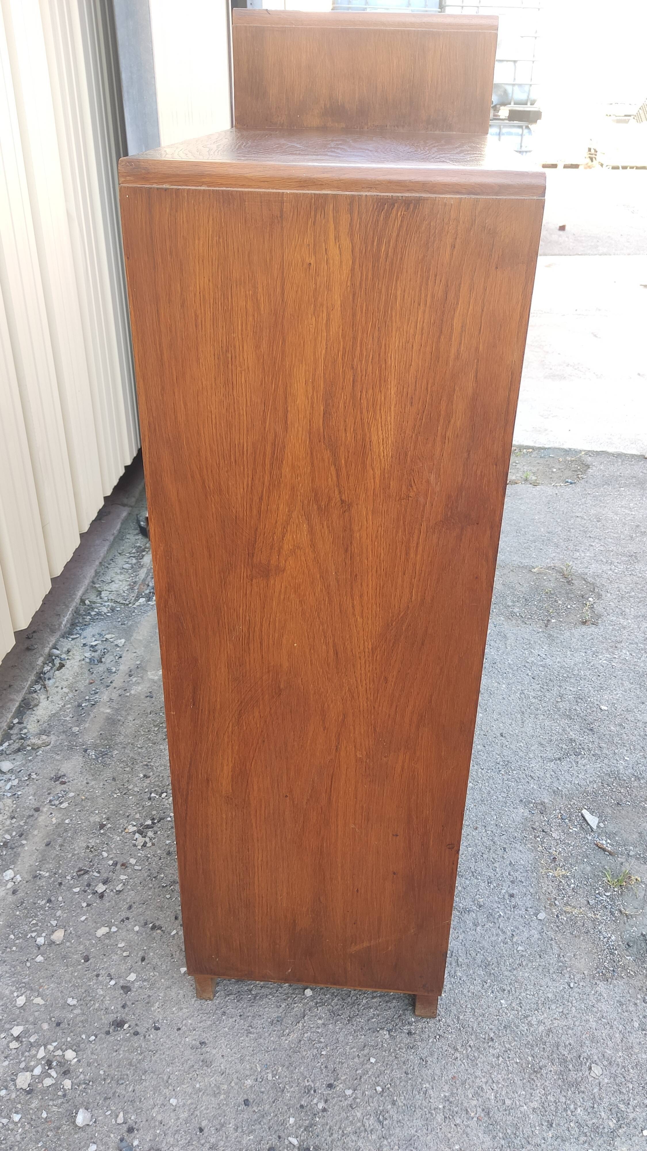 Two-door modernist shelf cabinet, art deco