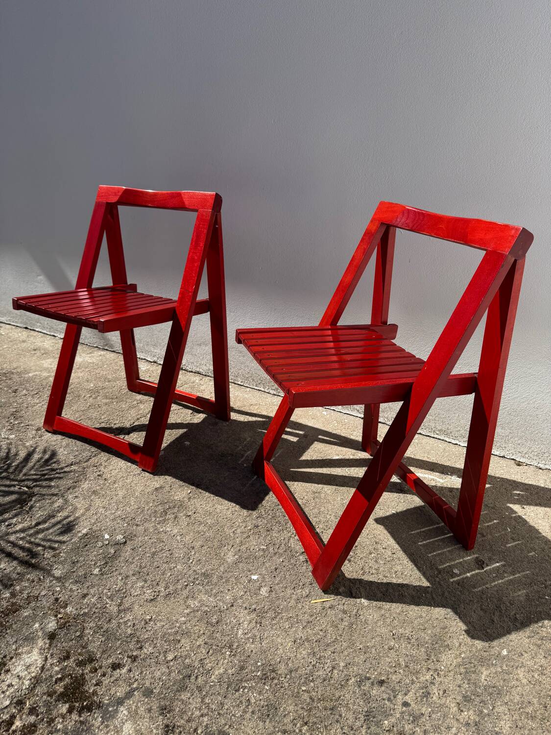 Aldo Jacober folding chairs from the 1970s.