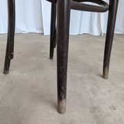 Vintage Bentwood Dining Chair: Black Thonet Style Cane Seat