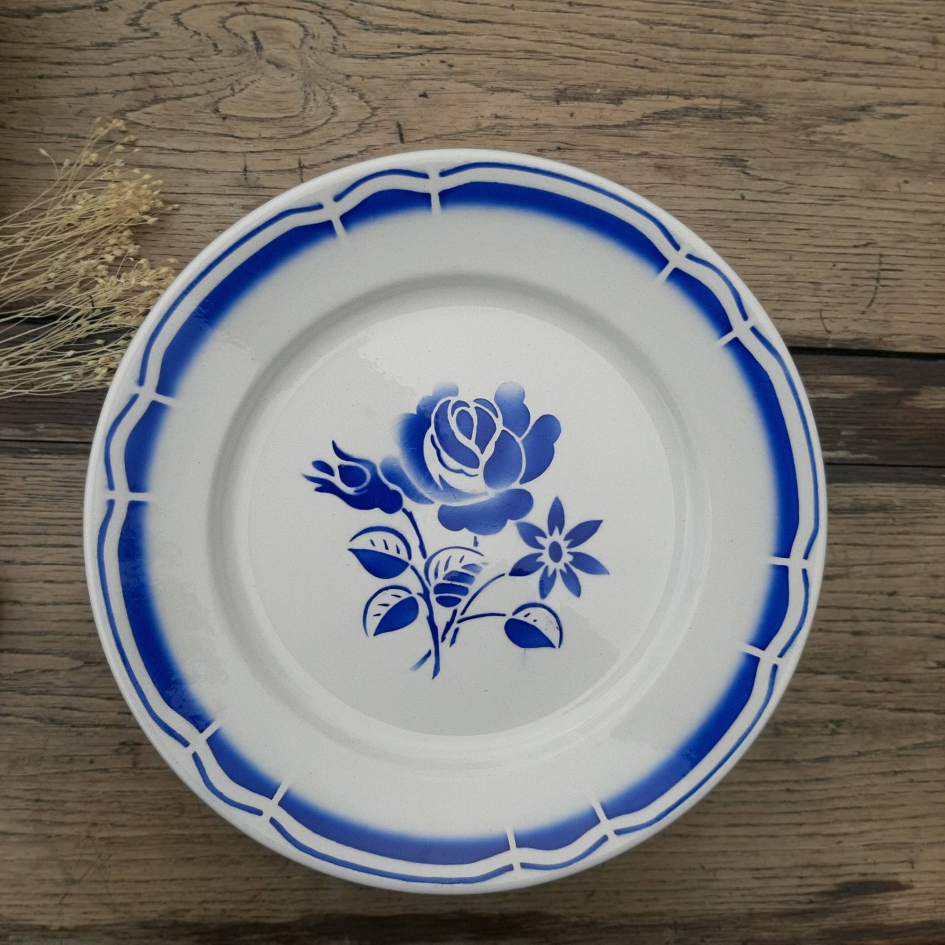 Blue flower plates Badonviller