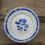 Loy 6 assiettes fleurs bleues Badonviller