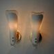 Pair of "leaf" wall lights, Murano glass, Italy, 1970
