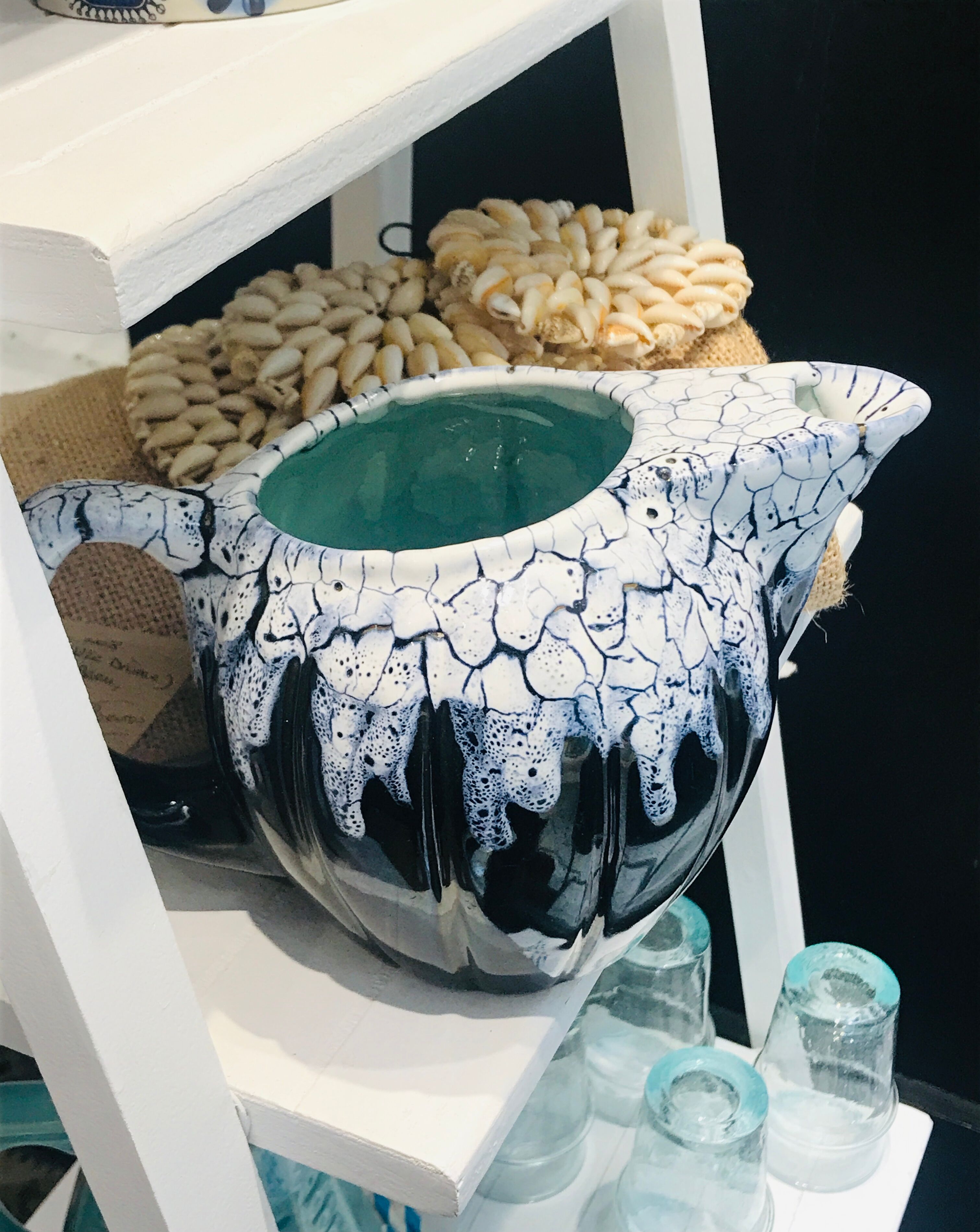 Flamed ceramic pitcher A. Mouton
