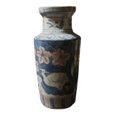 Vase balustre chinois de forme polygone