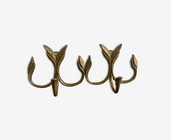 Brass wall coat rack