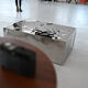 Sculptural Mirror-Polished Stainless Steel Coffee Table by Veliento