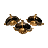 Suite of 3 art deco wall lamps