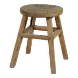 Gong - Antique Chinese elm stool, round seat no. 8