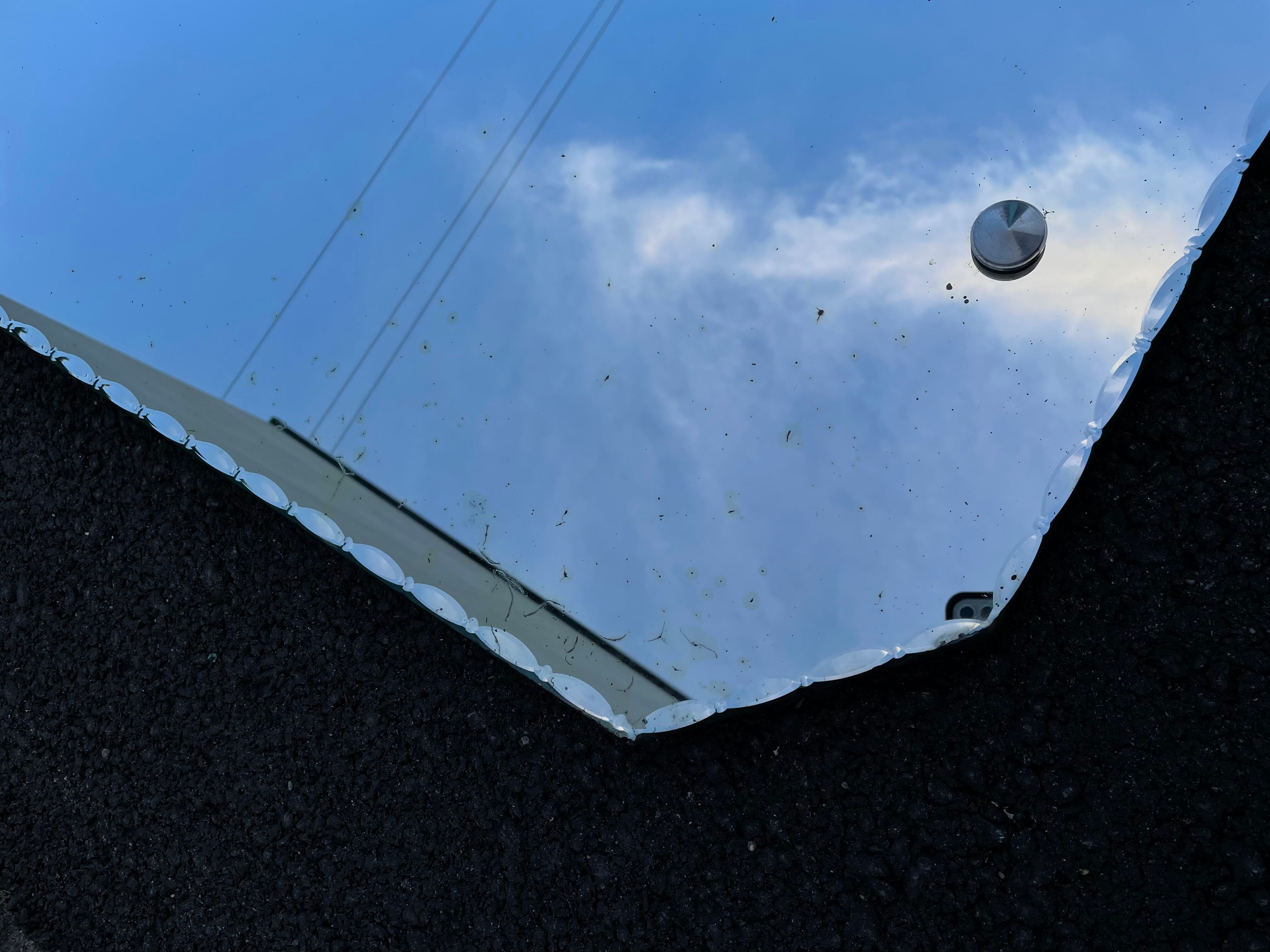 Miroir mural octogonal biseauté années 50, 81 x 45 cm
