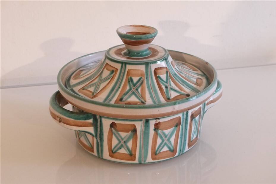 Lidded pot by Robert Picault, Vallauris ceramics