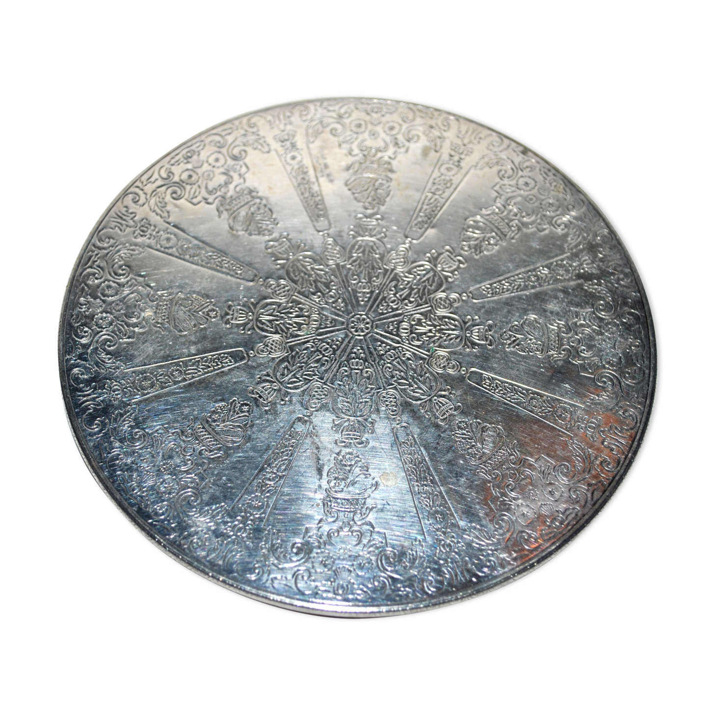 Table mat - silver metal sub-dish "gab ns alp" sweden