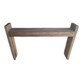 Brutalist console 148 cm old solid wood