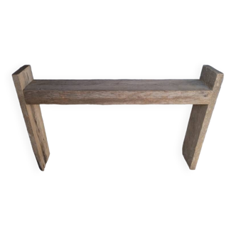 Brutalist console 148 cm old solid wood