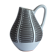 Black and white ceramic pitcher vase "Haiger" by Liesel Spornhauer for Schlossberg, Germany 1950s.