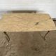 Table basse marbre base laiton vintage 1950