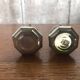 Pair of Old Pewter Salt Cellars from the Manoir Vintage