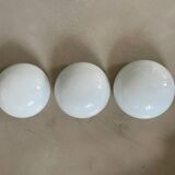 Set of 3 opaline wall lights