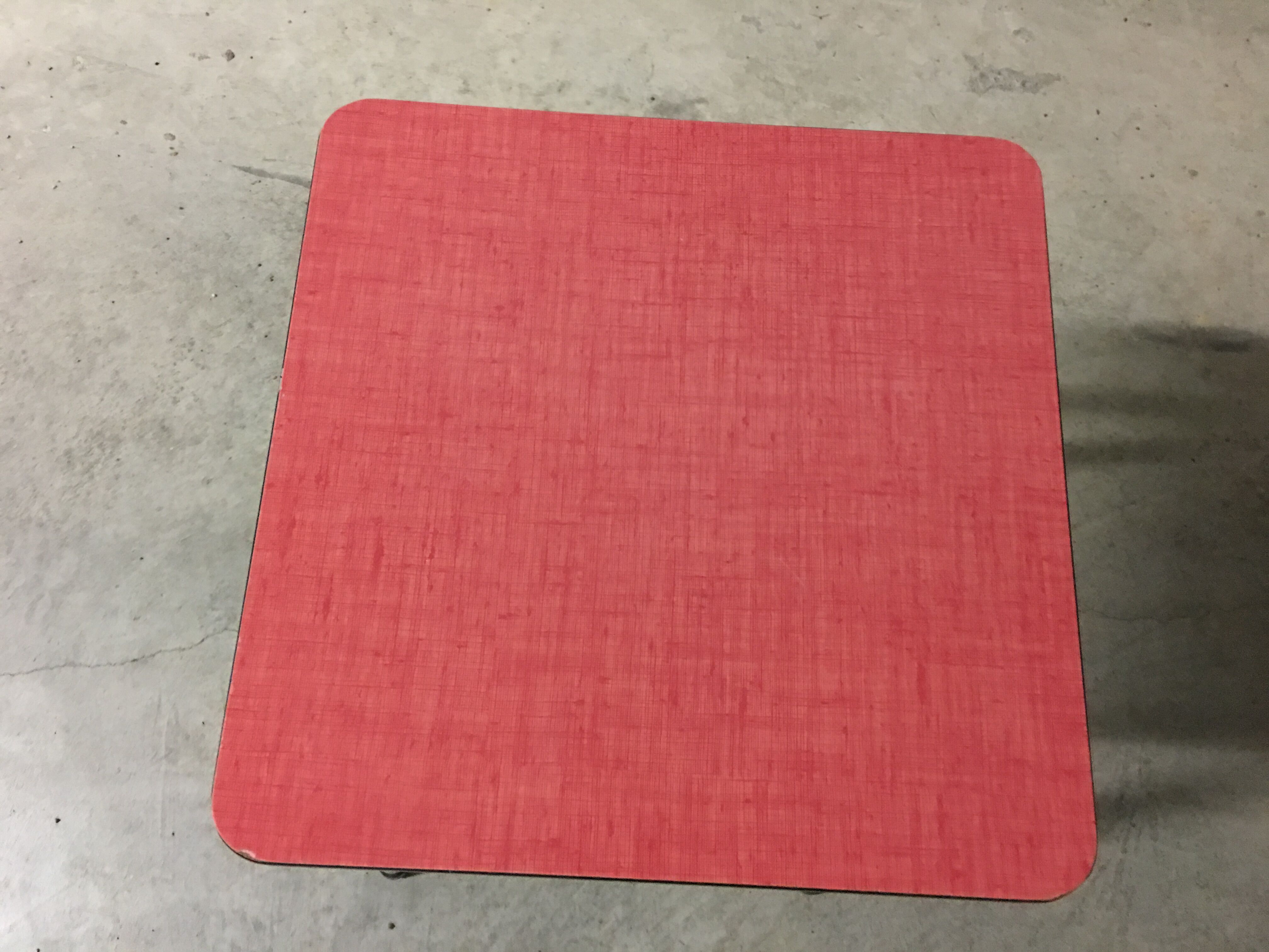 Stool in red formica 70s