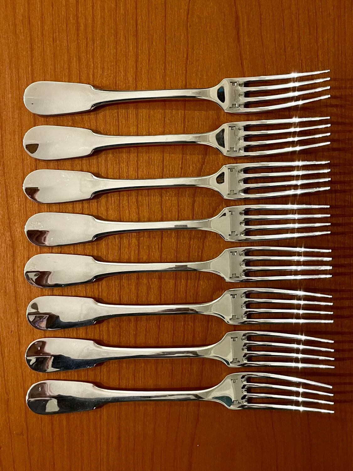 8 fourchettes 20,5 cm christofle cluny vieux paris très bon état