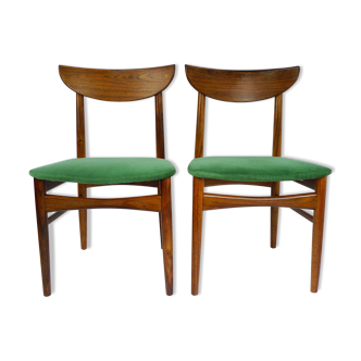 Paire de chaises Dyrlund Danemark années 1960