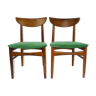 Paire de chaises Dyrlund Danemark années 1960