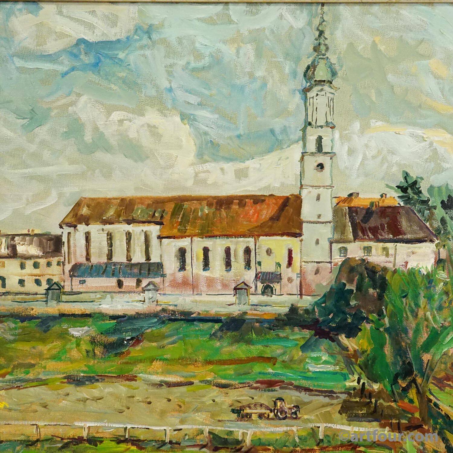Oil painting by Alexander Michael – Neumarkt St. Veit, 1978