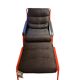 Fauteuil et pouf Maggiolina –Design Marco Zanuso – Cuir & Structure orange