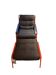 Maggiolina armchair and pouf – Design by Marco Zanuso – Orange leather & structure