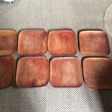 Set of 8 wooden plates