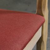 Vintage Danish Brutalist ladderback chairs in oak by Henning Kjærnulf, 1960s, set of 4