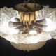 Splendid Amber Italian Murano Glass Ceiling Light, 1970s
