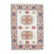 Beige & Pumpkin Orange Antique Vintage Rug Made in Anatolian, 202x284 Cm